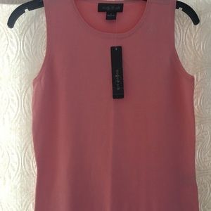 August Silk  pink/apricot knitted blouse size S